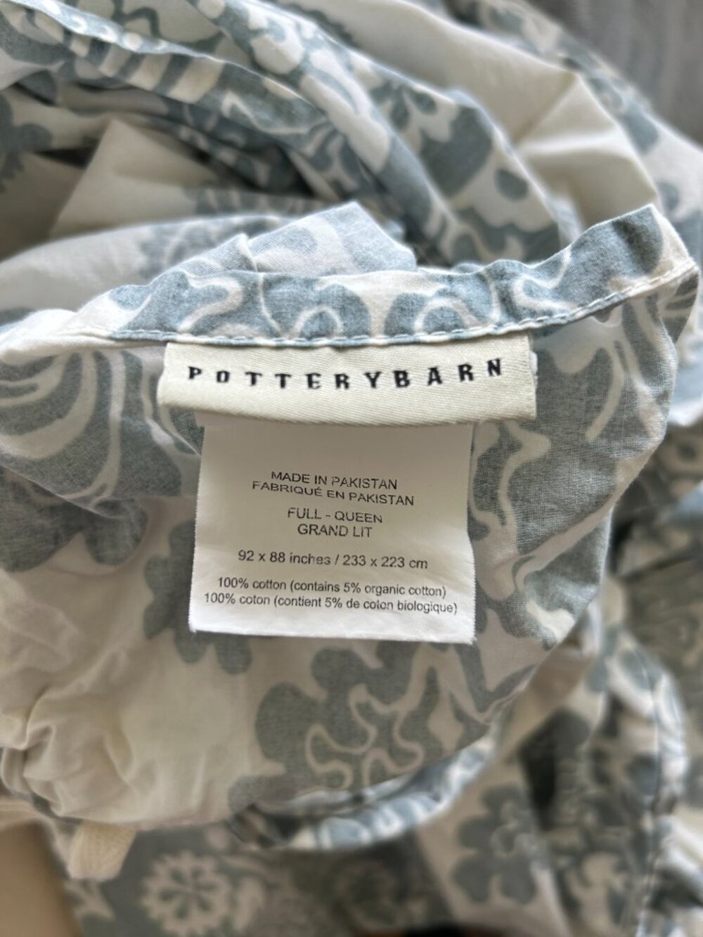 Pottery Barn Luciana Medallion Damask Motif Duvet Cover Queen/Full - Picture 3 of 7